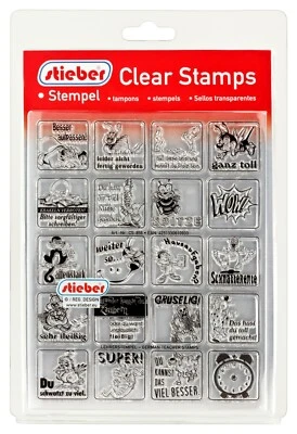 stieber Clear Stamps Transparente Stempel Sets (Bitte Motiv/Thema auswählen!)
