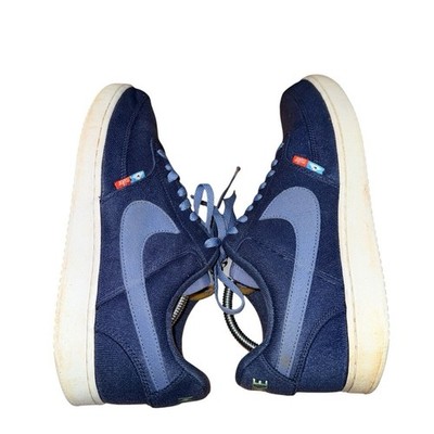 Nike Court Vision Low Mens 11.5 Pre-Owned Sneakers Navy Blue Canvas DM0836-400