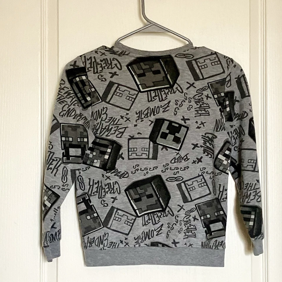 Sudadera Primark Minecraft Gris Niño 8-10 Foto 4 de 4
