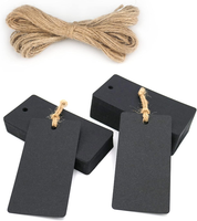 Kraftpapier AnhäNger GeschenkanhäNger Etiketten 9 * 4,5Cm, 100Stk. Mit Jute Schn