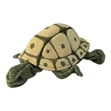 Folkmanis Folktails Tortoise Turtle Hand Puppet 10 Plush Green Brown Full Body