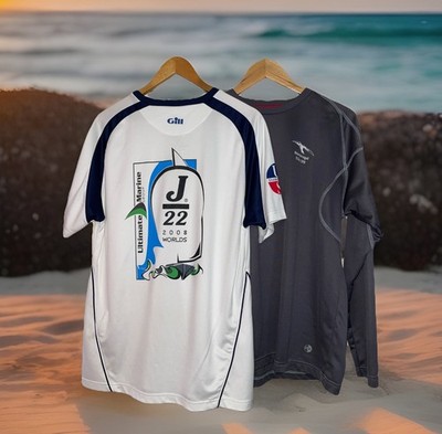 Gill Rochester Yacht Club Stormvogel USA 155 Shirt Men L Lot Of Two Ullman Sails