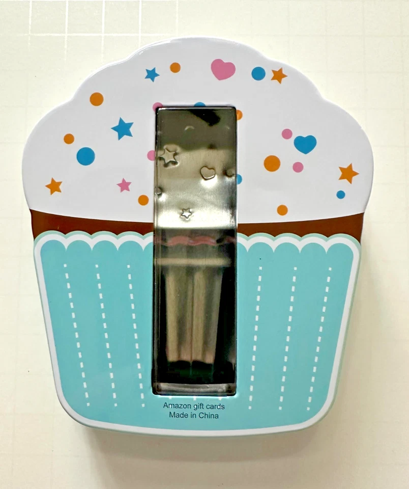 Caja de regalo de lata de cupcakes y tarjetero - ¡Ideal para regalar cumpleaños! Foto 4 de 4