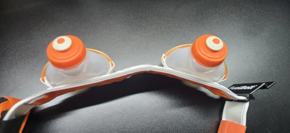 FuelBelt гелий 2 бутылки гидратации ремень работает - мандарин/белый - OS  - Изображение 4 из 4