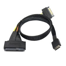 Oculink To U.2 Adapter Cable SFF8611 To SFF8639 PCIe 4.0 NVMe SSD 80cm Wire