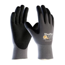 MaxiFlex 34-844 Nitrile Coated Work Gloves, Pack of 3, Black/Gray