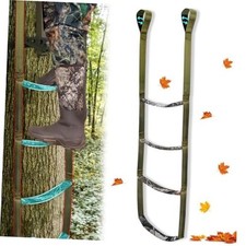Camo Climbing Stick Aider for Hunting, Tree Steps Rope Ladders Aid 4 Step Green