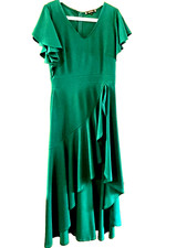 Gypsy look dress Miusol sizeL(14-16) see details short front wide sleeves Green