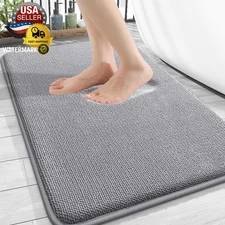 OLANLY Thick Memory Foam Bath Mat Rug 30X20, Extra Soft Absorbent Bathroom Rugs,