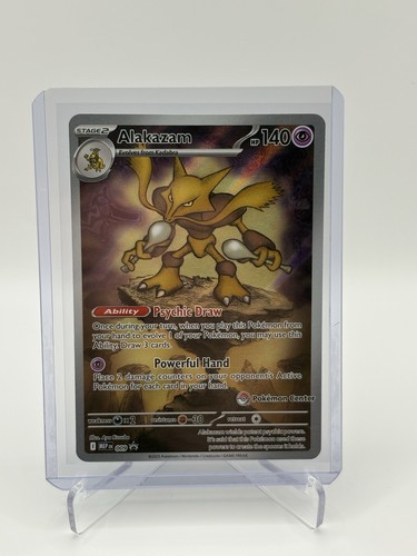 Pokemon Center Stamped Alakazam 009 Pokemon Mega Evolutions - ETB Promo FLAWLESS