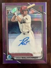 2024 Bowman Draft Chrome Ryan Waldschmidt 1st Purple Refractor Auto /250