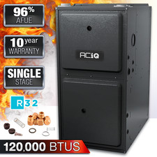 120,000 BTU 96% Propane/Natural Gas Furnace Multi-Positional 1-Stage 9-Speed R32