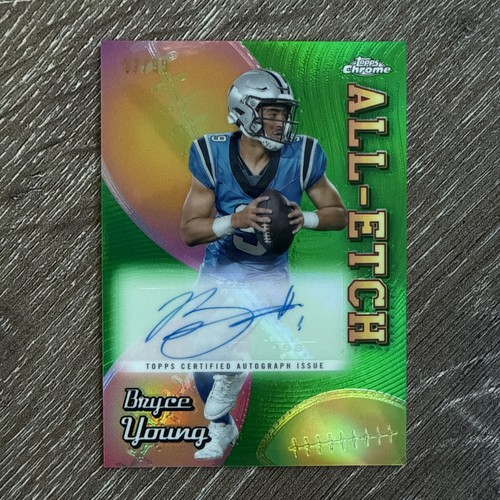Bryce Young Green Refractor /99 Autographs 2024 Topps Chrome - All-Etch #AEA-BY