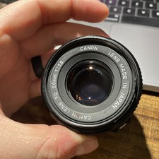 Canon 50mm f/1.8 FD mount Camera Lens, front cap only, no rear, Tested