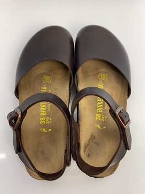 BIRKENSTOCK Messina 茶 38 Birkenstock Messina Sandals Flats Dark Brown Leather Size 38 Good
