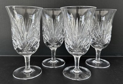 Nachtmann Crystal Nierstein Footed Iced Tea Glasses 6 3/4'' Set of 4