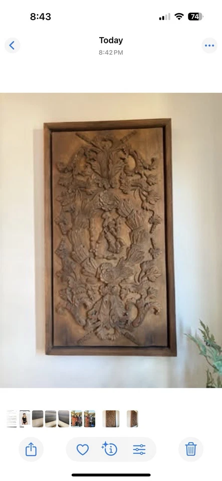 Herrajes de restauración bellamente tallados decoración de pared de calidad Foto 3 de 3