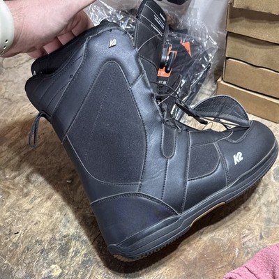 K2 Men's Black Snowboard Boots Size 9.5 Boa Comfort Foam Boa Closure