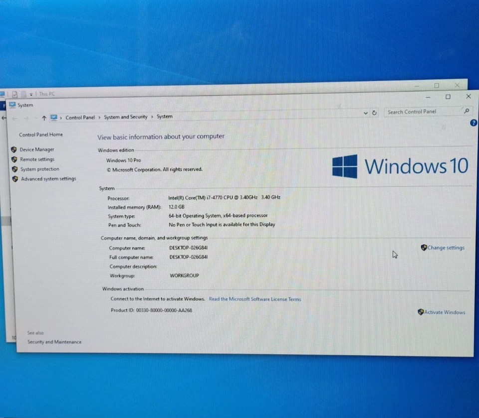 Dell XPS 8700 MT Desktop i7-4770 3.40GHz 12GB RAM 500GB HDD Win 10 Pro - Image 4 of 4