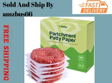 Waxed Butcher Paper Sheets | Hamburger Patty, | 1000 Non-Stick Wax Paper Squares