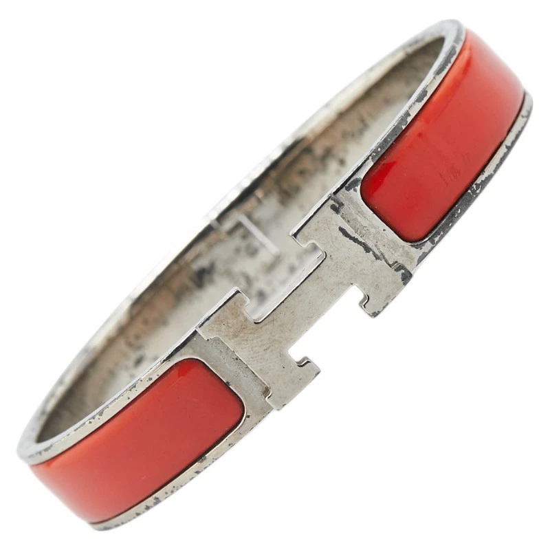 HERMÈS Y0625 Bracciale Hermes Click H Pm Argento Rosso Metallo Donna