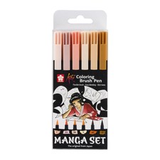 Sakura Koi Coloring Brush Pen Manga Set met 6 Kleuren  Penseelstiften voor Cart