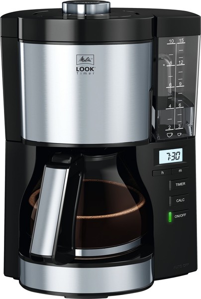 Melitta 1025-08 Look V Timer Filterkaffeemaschine (Schwarz/Edelstahl) #13068215-image