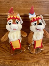 Disney  Frontierland Chip  Dale Chipmunk  9" Plush Beanie NWT