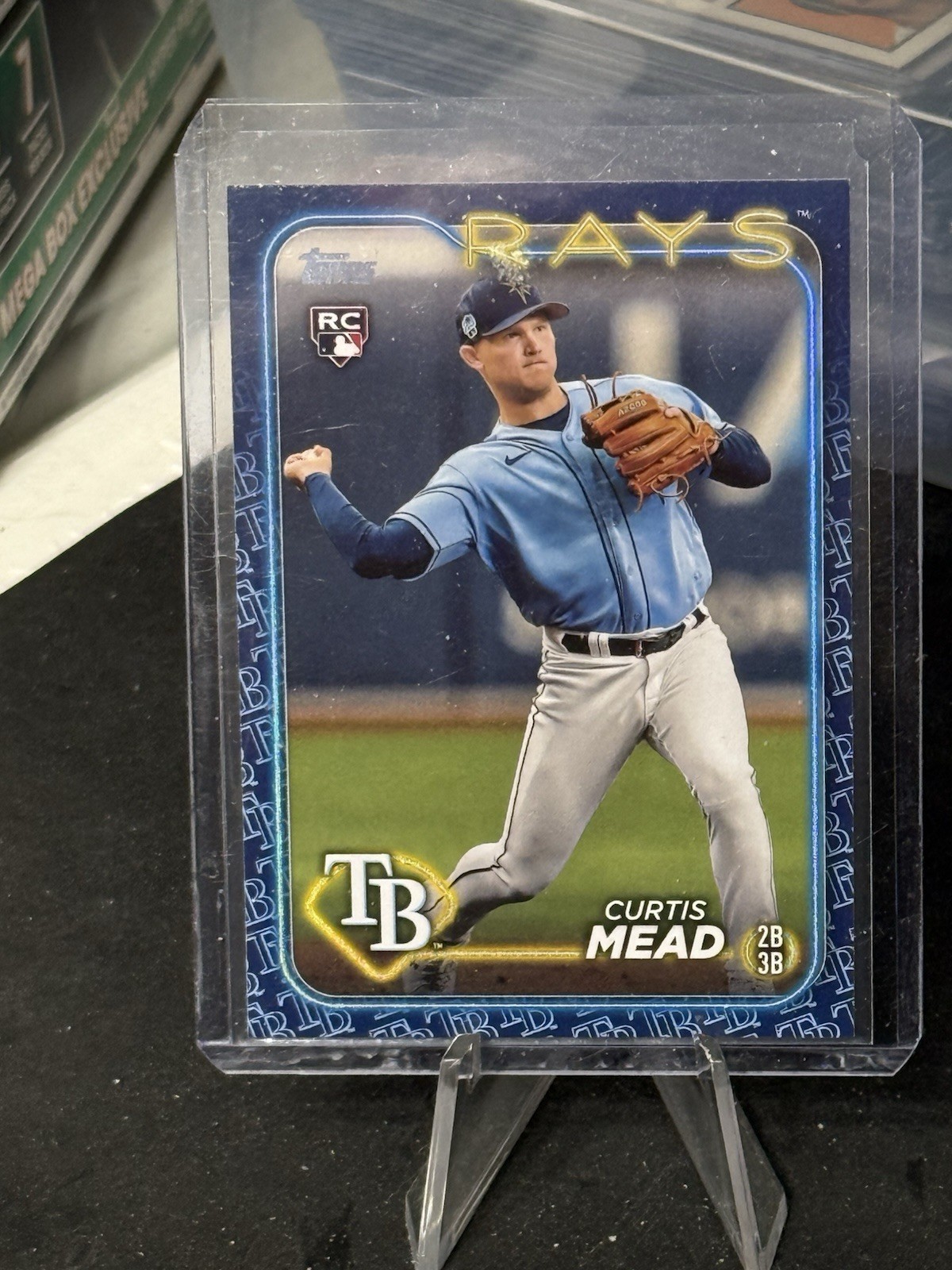2024 Topps Team Color Border Variations #82 Curtis Mead RC - Tampa Bay Rays