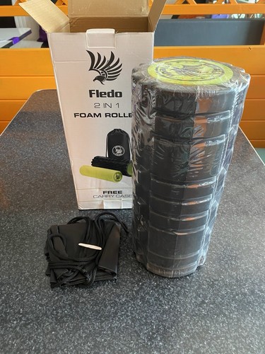 Foam Roller Outer & Inner Roller Premium Massage Roller - With Carry Case - New - Picture 2 of 4