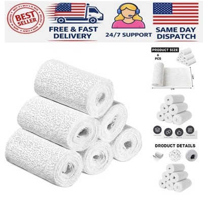 Plaster Coth Gauze Rolls - 6 Pack (3in x 106in) for Art, Molds, and Body Casts
