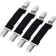 Zkptops 2 Pairs Winter Mitten Clips Elastic Stainless Steel 3 inch, 2