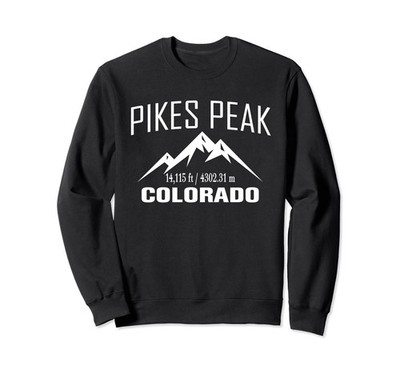 PIKES PEAK COLORADO Climbing Summit Club Outdoor Gift Sweatshirt