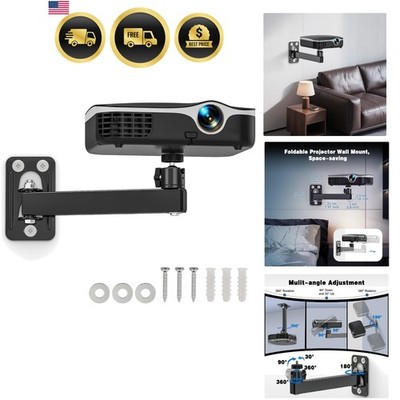 Projector Wall Mount Stand Mini Ceiling Mount 360 Rotation Adjustable Tilt
