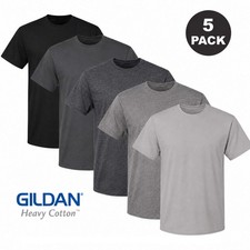Gildan (5-pack) Bulk Solid Heavy Cotton Short...