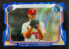 MICHAEL WACHA 2014 Bowman Chrome Mini Blue Wave Refractor Rookie Card RC #70/99. rookie card picture