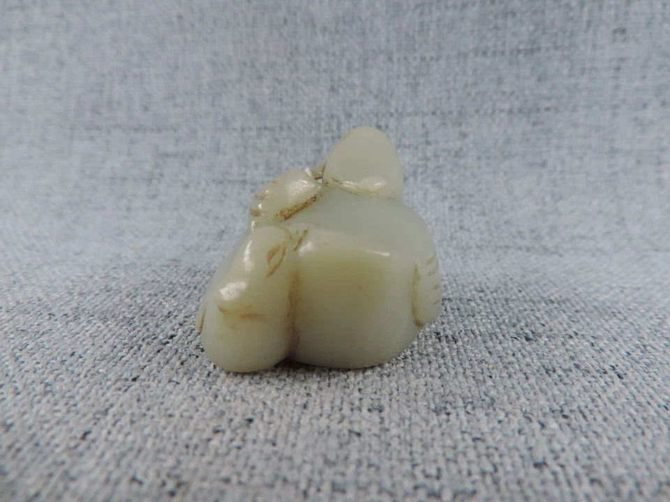 Hnad - резная антикварная китайская нефритовая ручная скульптура птица статуя 安居乐业 - Изображение 2 из 4