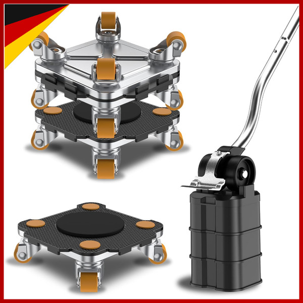 MöBel Transportroller 360° Drehbar Max. 400 Kg Mit MöBelheber Schwarz-image