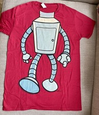 Vintage Bravado Y2K 2009 Futurama Shirt The Big Bender Red Men's Tee Small