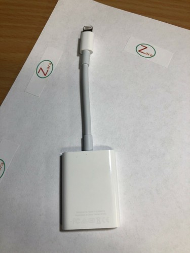 Original Apple Lightning to SD Card Camera Reader A1595 MJYT2AM/A Fast Shipping! - Picture 3 of 9