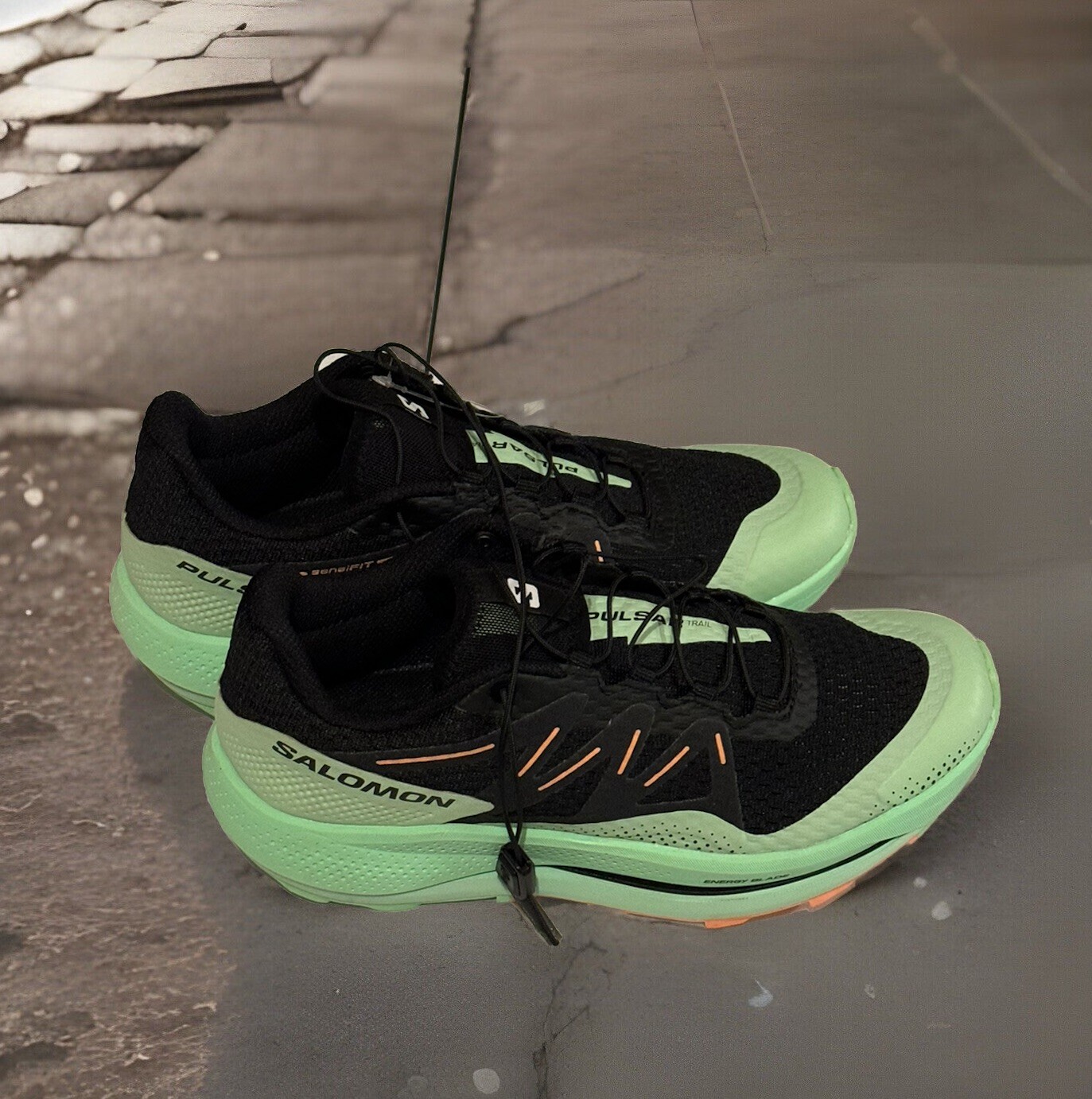 Scarpe da trail running Salomon Pulsar Trail da donna taglia 6 5 nero verde cenere 473064