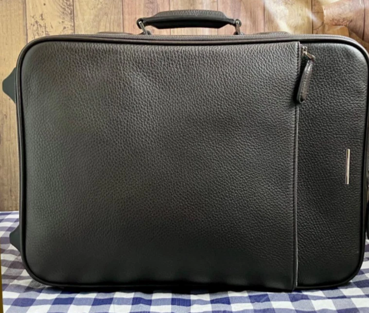 Ermenegildo Zegna / Maserati suitcase , Black Leather 52cm x 38cm