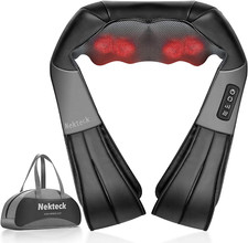 Shiatsu Neck  Back Massager with Heat - Deep Tissue Relief for Home  Car