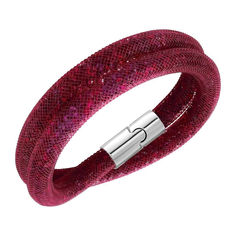 Swarovski Women's Bracelet Stardust Double Wrap, Red, Small 5139748