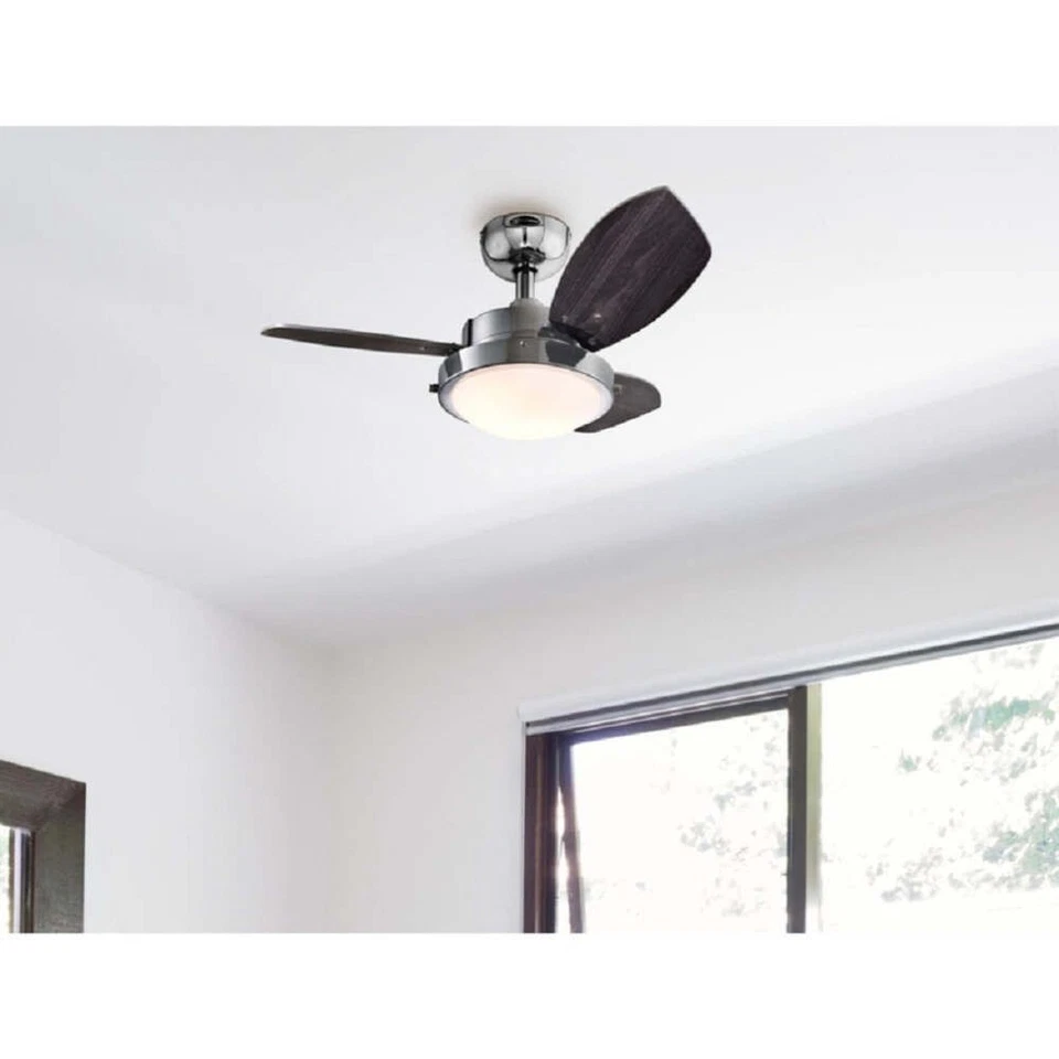 Westinghouse 30" Wengue Ceiling Fan w/LED Light, Chrome Finish, 72241, New A4 - Image 3 of 4