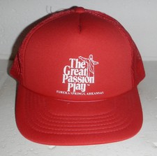 Vintage Great Passion Play Eureka Springs Arkansas Mesh Trucker Snapback Hat Cap
