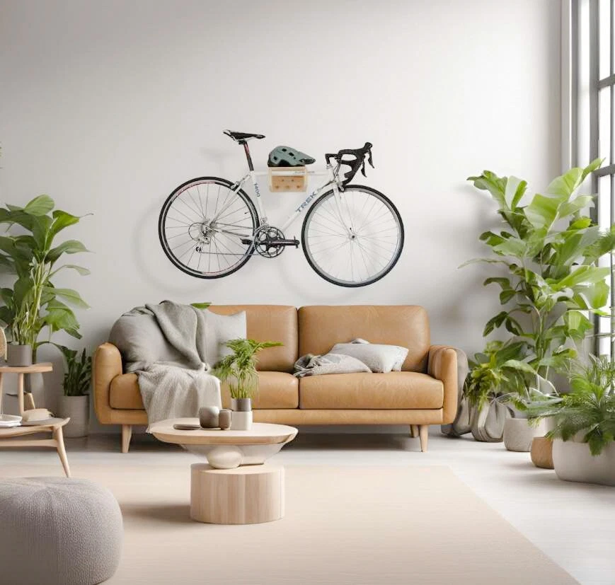 Soporte Bicicleta Pared I Madera Sostenible I Colgador Gancho Bici I Mueble bici - Imagen 2 de 4