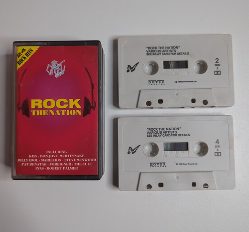 Rock The Nation 24 Rock Hits Double Music Cassette Chart Show ZDD2 Dover Records - 第 2/24 張圖片