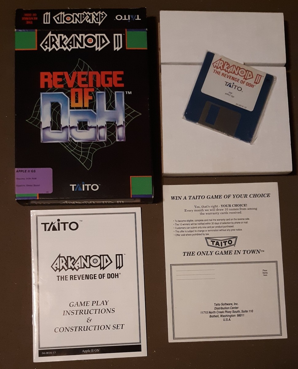 Arkanoid II Revenge of DOH & Construction Set by Taito Apple