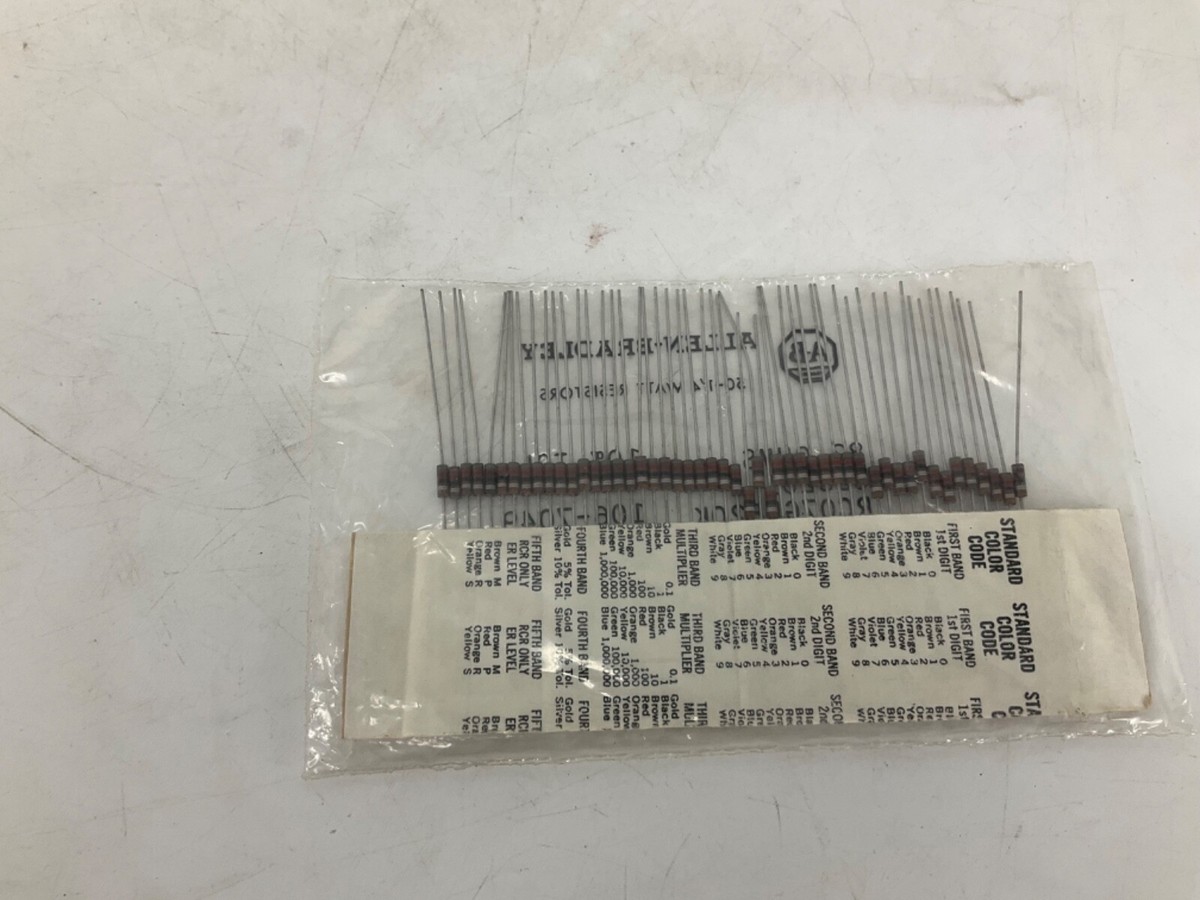 ALLEN-BRADLEY FIXED RESISTORS 82 OHMS CB8201 10% TOL 1/4WATT